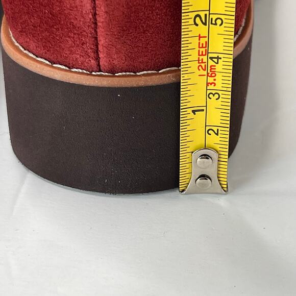 Vionic Finley Slip On Comfort Shoes Suede Loafers Syrah Red Women 7W NWB - Picture 9 of 11